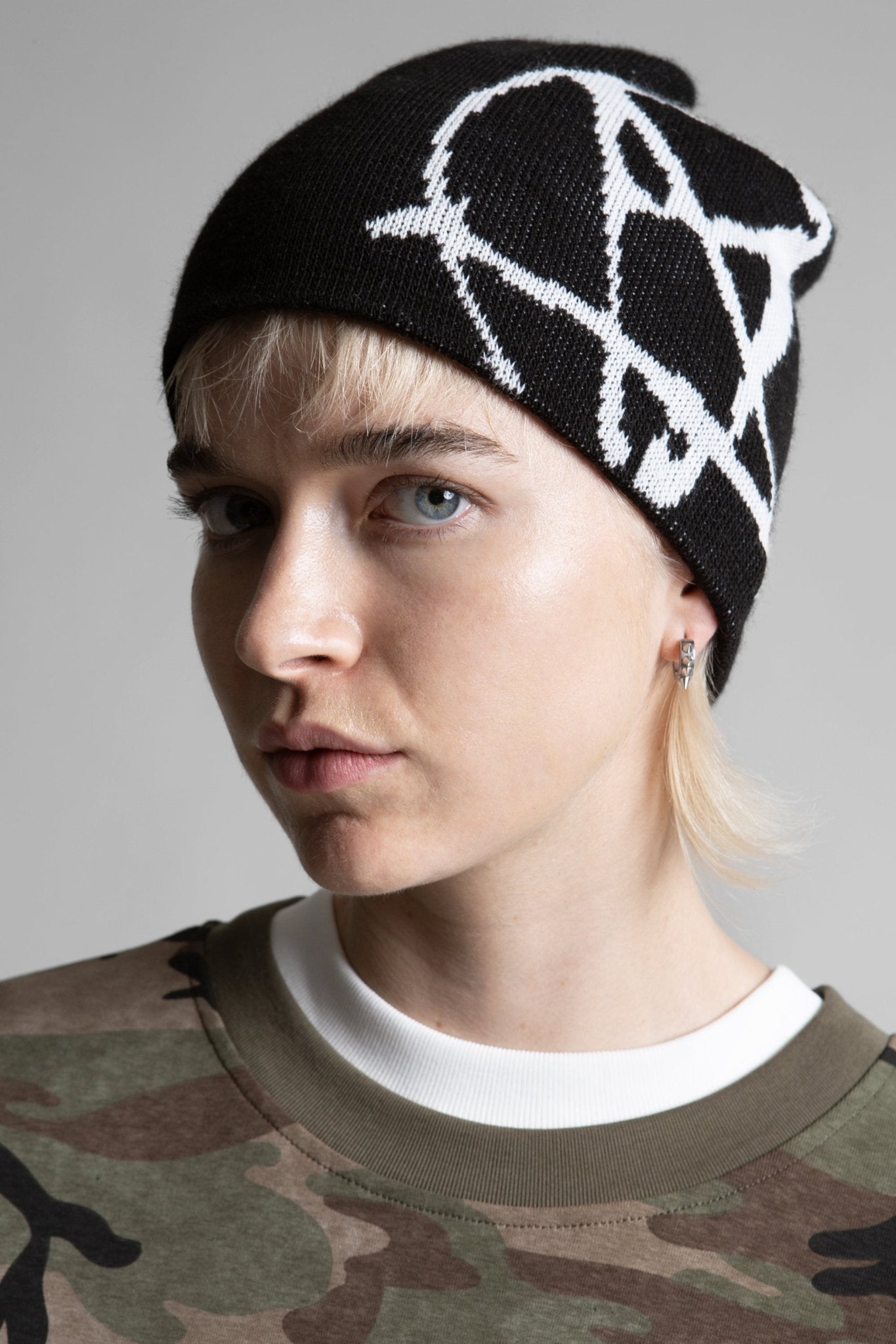 Brown Beanie Réversible Curse - WASTED PARIS