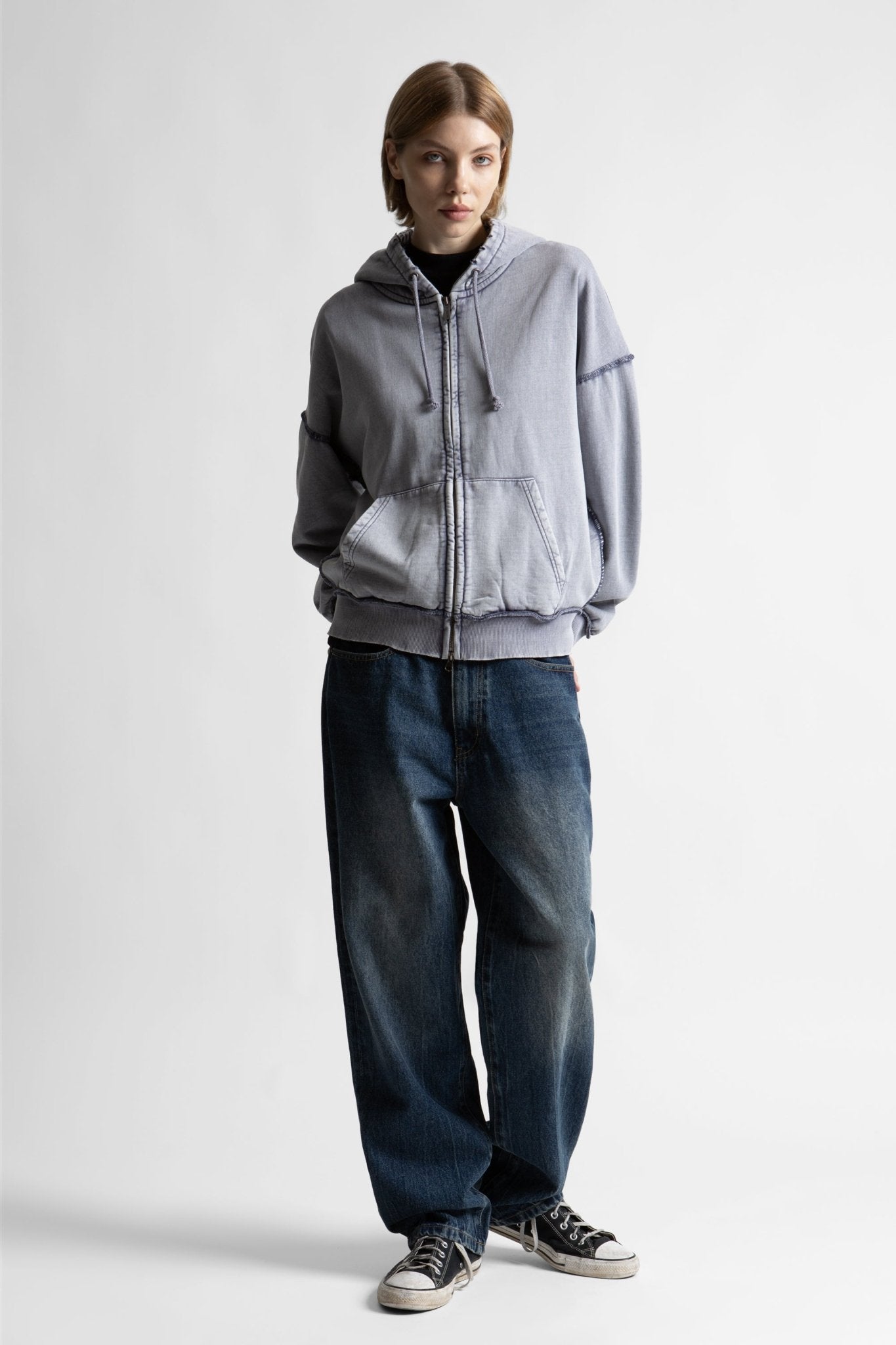 Hoodie Kingdom Curve Faded - WASTED PARIS