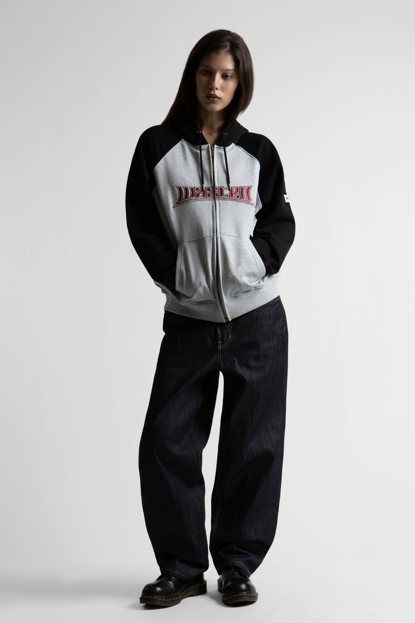 Hoodie Zip Boxy Pusher - WASTED PARIS